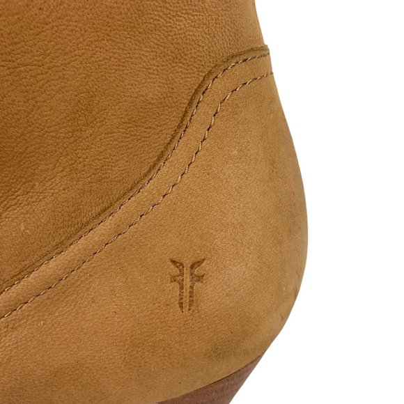 FRYE 'Reina' Sandy Nubuck Western Inspired Booties - Picture 4 of 13